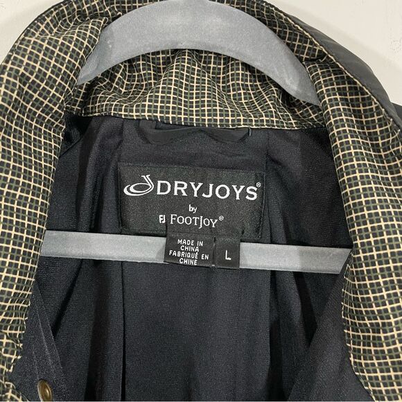 FootJoy DryJoys Golf Wind and Rain Jacket Men's LARGE Black Outerwear Athletic - Picture 3 of 10